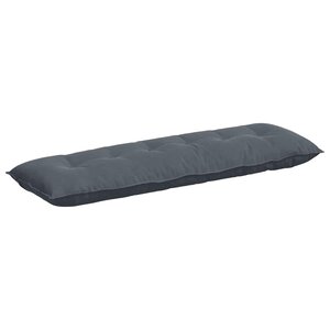 vidaXL Coussin de Dos Gris foncé 160 x 50 cm Tissu en velours côtelé