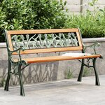 vidaXL Banc de jardin 116 cm bois de sapin massif et acier