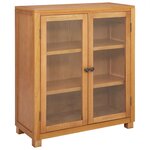 vidaXL Armoire avec porte Marron 80 x 35 x 95 cm Bois de chêne massif
