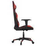vidaXL Chaise de jeu Noir et rouge Similicuir