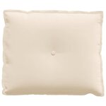vidaXL Coussin de Dos Beige 60 x 50 cm Tissu en microfibre