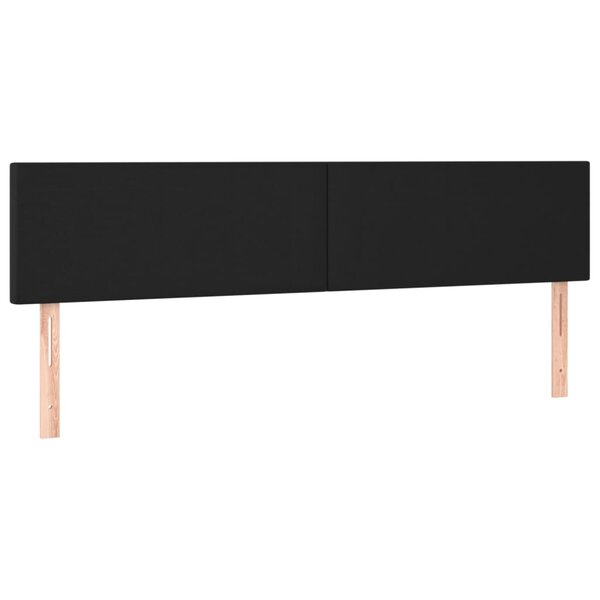 vidaXL Têtes de lit 2 Pièces Noir 90x5x78/88 cm Similicuir