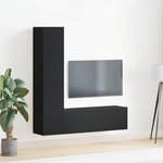 vidaXL Ensemble meuble TV 4 Pièces Chêne noir 130.5 x 30 x 140 cm