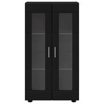 vidaXL Buffet avec étagère Noir 55 5 x 29 x 100 cm Bois d'ingénierie