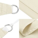 vidaXL Voile de parasol tissu oxford rectangulaire 4x5 m crème