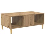 vidaXL Table basse Chêne artisanal 90 x 50 x 26 5 cm Bois d'ingénierie