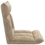 vidaXL Fauteuil de sol ajustable Gris clair Tissu