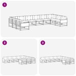 vidaXL Ensemble de canapés d'extérieur 10 pc Naturel et Beige