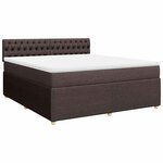 vidaXL Sommier à lattes de lit avec matelas Marron foncé 180x200 cm