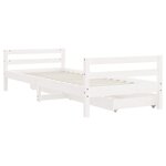 vidaXL Cadre de lit d'enfants tiroirs blanc 90x190 cm bois pin massif