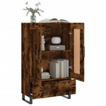 vidaXL Buffet haut chêne fumé 69 5x31x115 cm bois d'ingénierie
