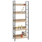 vidaXL Bibliothèque à 5 niveaux chêne 60x27 6x158 5 cm bois ingénierie