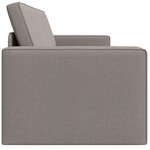 vidaXL Canapé Lit de Sol 2-en-1 Taupe 245x150x60.5 cm Tissu