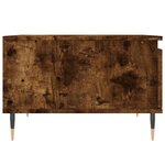vidaXL Table basse chêne fumé 55x55x36 5 cm bois d'ingénierie