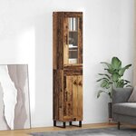 vidaXL Haut Armoire Bois Ancien 69 5 x 34 x 180 cm Bois d'ingénierie