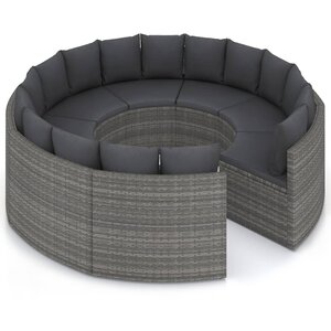 Salon de jardin meuble d'extérieur ensemble de mobilier 8 pièces avec coussins résine tressée gris 02_0017671