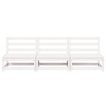 vidaXL Canapés centraux de jardin 3 Pièces blanc bois de pin massif