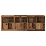 vidaXL Buffet LED Bois ancien 202 x 37 x 67 cm Bois d'ingénierie