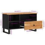 vidaXL Meuble TV 80x33x46 cm bois d'acacia solide et bois d'ingénierie