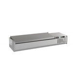 Saladette réfrigérée a poser - inox - bacs gn 1/3 - combisteel - r600a - rvs aisi 2012000 mm9 x gn 1/3 2000x395x225mm