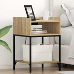 vidaXL Cabinet de chevet avec étagère Chêne sonoma 40 x 40 x 61 cm