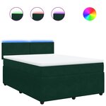 vidaXL Sommier à lattes de lit et matelas Vert foncé 160x200cm Velours