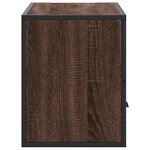 vidaXL Meuble TV chêne marron 80x31x39 5 cm bois d'ingénierie et métal