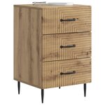 vidaXL Cabinet de chevet avec tiroir Chêne artisanal 43 x 41 x 66 5 cm