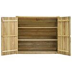 vidaXL Abri à outils de jardin 135x60x123 cm Pinède imprégnée