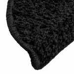 vidaXL Tapis d'escalier 20 pièces 56 x 17 x 3 cm Noir Demi-rond