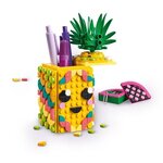 LEGO DOTS 41906 Le Pot a Crayons Ananas, Activité Manuelle, Accessoires de Bureau, Loisirs Créatifs et Bricolage pour Enfant