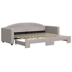 vidaXL Lit de jour avec lit gigogne taupe 80x200 cm tissu