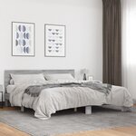 vidaXL Cadre de lit sans matelas sonoma gris 200x200 cm