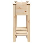 vidaXL Cache-pot de jardin avec étagère Beige 71 x 37 x 76.5 cm