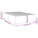 vidaXL Cadre de lit sans matelas marron foncé 140x190 cm tissu