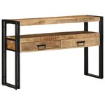 vidaXL Table console Marron 120 x 33 x 75 cm bois de manguier massif