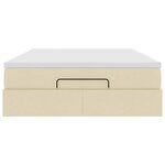 VidaXL Cadre de lit ottoman avec matelas crème 140x200 cm tissu