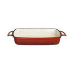 Plat en fonte rectangulaire 2.8 l rouge - vogue -  - fonte2.8oui 390x55mm