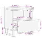 vidaXL Tables de chevet 2 Pièces noir 40x33x46 cm bois de manguier solide