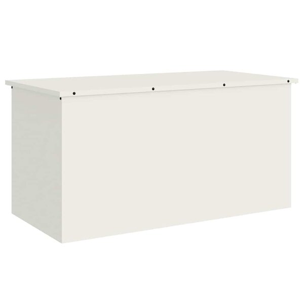 vidaXL Boîte de Rangement Extérieure Blanc 100 x 50.5 x 50 cm