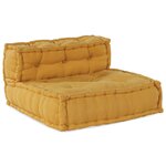 vidaXL Canapé modulaire 4 Pièces Jaune tissu