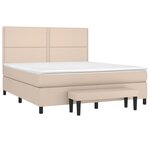 vidaXL Sommier à lattes de lit avec matelas Cappuccino 180x200 cm
