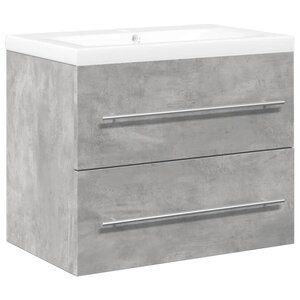 vidaXL Ensemble de meubles de salle de bain 2 Pièces gris béton