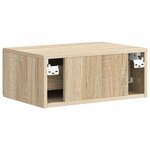 vidaXL Cabinet de chevet mural 2 Pièces Chêne Sonoma 49 x 34 5 x 20 cm