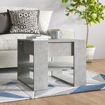 vidaXL Table basse gris béton 55 5x55x45 cm bois d'ingénierie