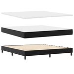 vidaXL Lit à ressorts avec matelas noir  super king  en simili cuir