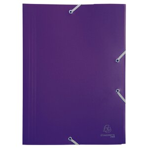 Chemise À Élastique 3 Rabats Polypropylène 4/10e Opaque Eco - A4 - Violet - X 30 - Exacompta