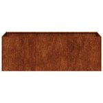 vidaXL Jardinière rouillé 120x40x40 cm acier inoxydable
