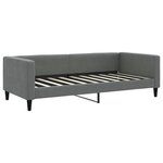 vidaXL Lit de jour avec gigogne et tiroirs gris foncé 90x190 cm tissu