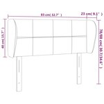vidaXL Tête de lit avec oreilles Taupe 83x23x78/88 cm Tissu